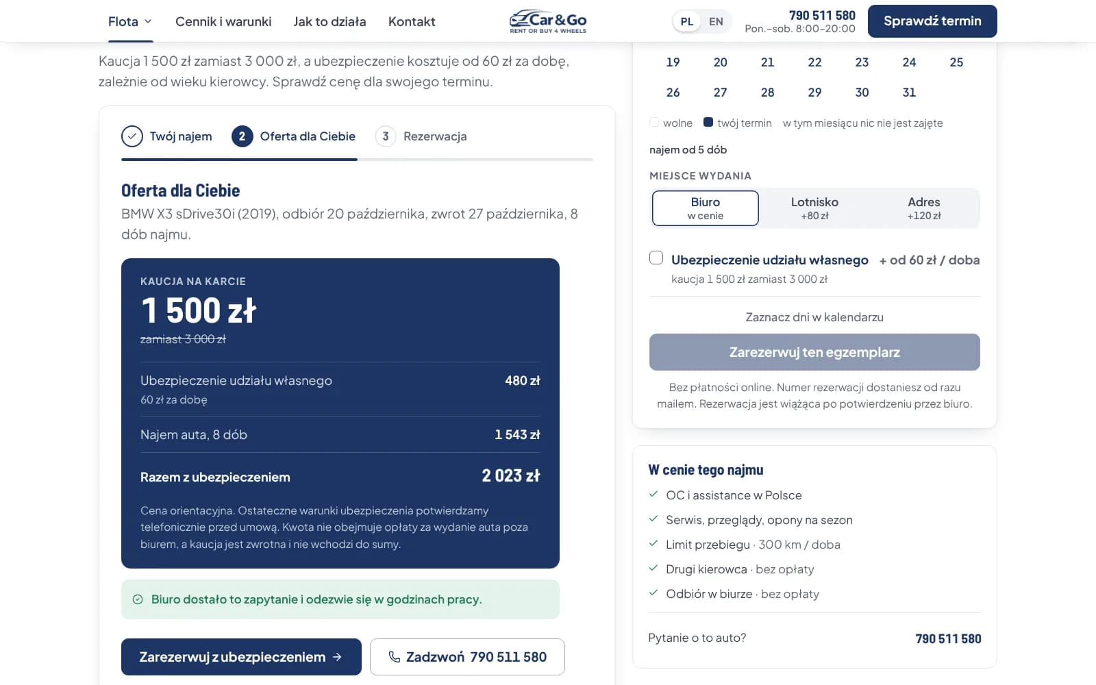 Car&Go: kalkulator ubezpieczenia najmu z obniżoną kaucją i ceną zależną od wieku kierowcy